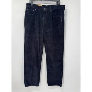 Levi's Low Pro‎ Corduroy Pants Mens 31x30 Black Straight Leg Mid Rise Jeans